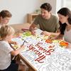 Thanksgiving Giant Coloring Poster, Paper Fall Turkey Themed Tablecloth for Party, Family Activities Games Crafts Gifts Decorations, 30 x 72 Inches