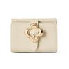 HASHIBAMI Flower Buckle Mini Wallet Ha-2502-202 Ecru