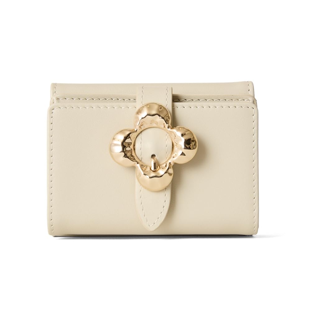 

HASHIBAMI Flower Buckle Mini Wallet Ha-2502-202 Ecru