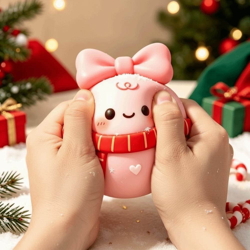 Slow Rebound Squeezeble Toy Slow Rising Christmas Squishy Toy Christmas Mochi Squishy Holiday Gift