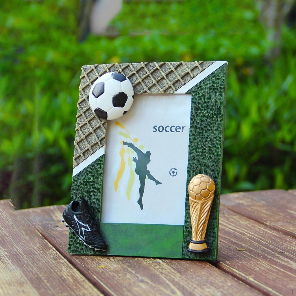Soccer Photo Frame Holder Gifts Memorable Keepsake for Home Decor Picture Organizer
