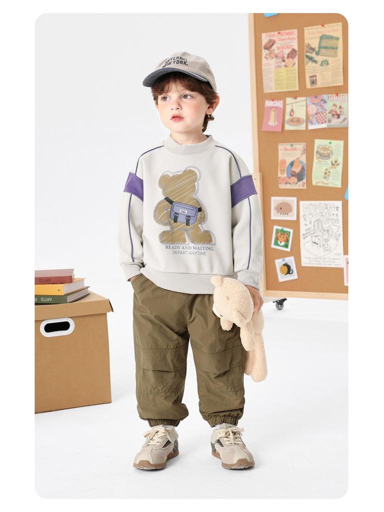 Right European Boys' Fleece-Lined Winter Cotton Pants for Kids