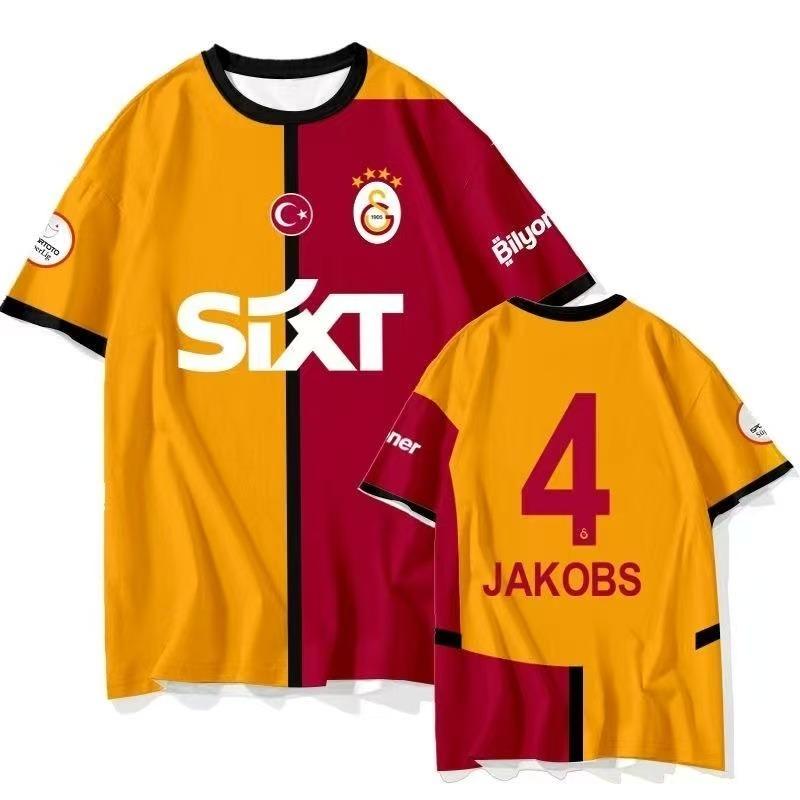 Galatasaray Team Uniform Osmeen Football ShirShort Sleeved T-shirt Breathable FamilyMatching