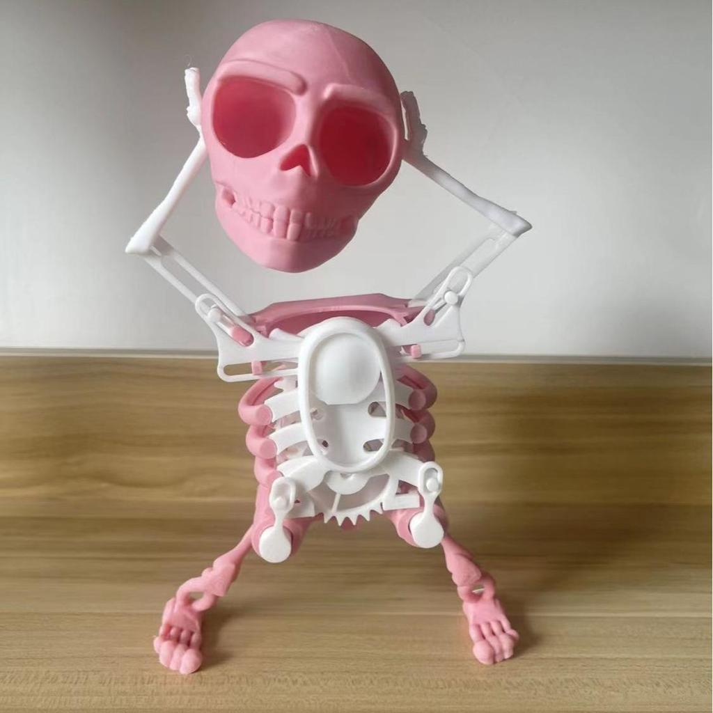 3D Dancing Skeleton Toy: Novelty Decompression & Funny Prank Sculpture