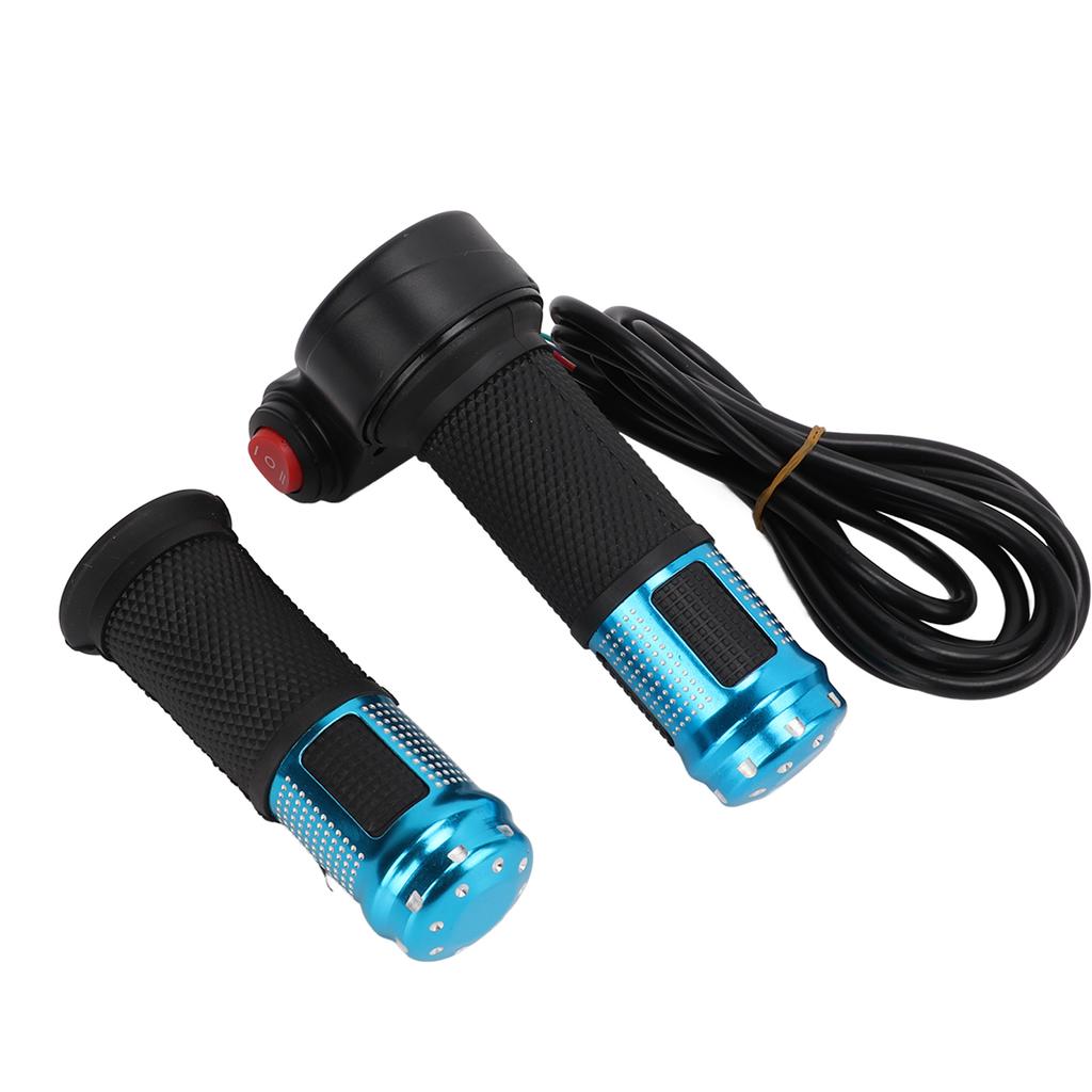 12V-99V Universal 6-Kern Elektrofahrrad Gasgriff mit zwei Abschnitten drei GeschwindigkeitenBlau