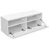 VidaXL Meuble TV Bois d’ingénierie 95x35x36 cm Blanc 244867