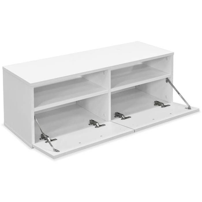 VidaXL Meuble TV Bois d’ingénierie 95x35x36 cm Blanc 244867