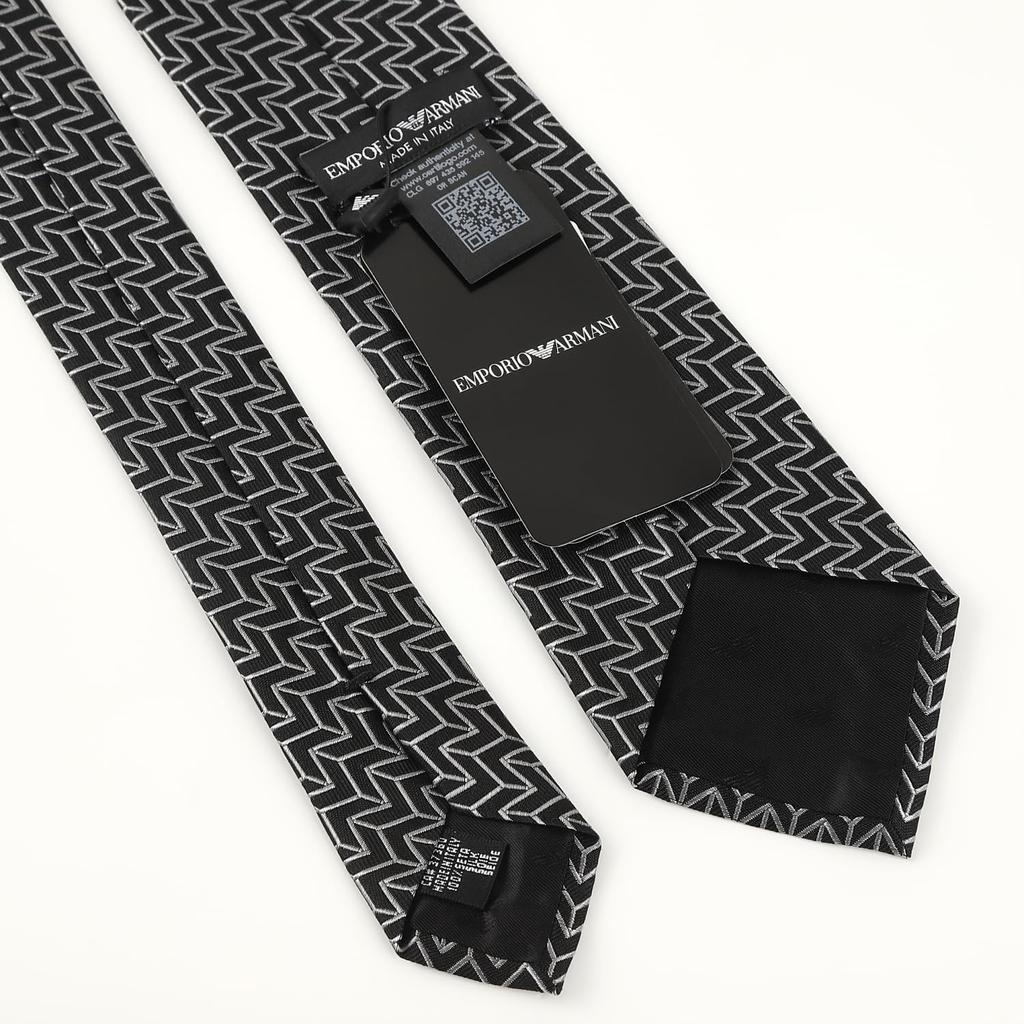 EMPORIO ARMANI Krawat Prezent AR012 Czarny (AR012-13 PH007-00998) [Używany]