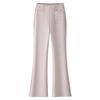 Women's High-Waist Khaki Wool Blend Flared Pants - 2024 Autumn/Winter Style