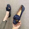 2025 Spring Autumn Soft Shoes Women Flats Fashion Brand Elegant Ladies Single Shoes Luxury Black Blue Plus Size 42
