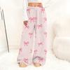 Pantalones Casuales de Moda con Estampado para Mujer, Rectos, Holgados, para Pierna