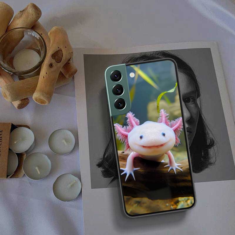 Smiling Salamander Phone Case For Samsung Galaxy S22 S25 Ultra S21 S10 Plus S26 Edge S20 S23 S24 FE Cover Silicone Soft TPU