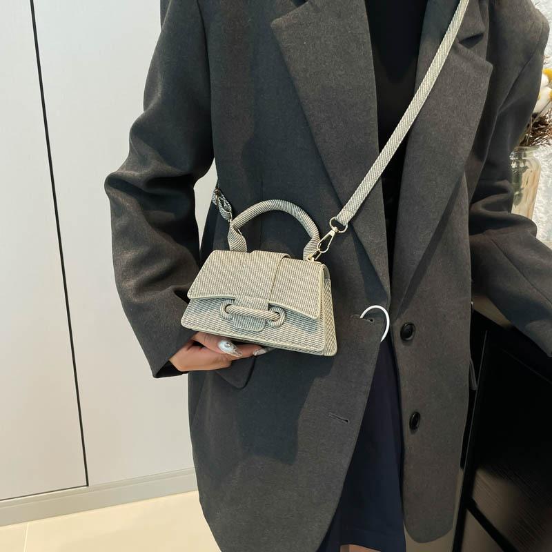 Popular Fashion Mini Handbag New Solid Color High Texture Women's Shoulder Messenger Bag