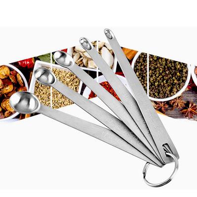 Mini Set di Misurini Cucchiaio Dosatore per Condimenti da Cucina Set da Cinque Pezzi Combinazione Cucchiaio Dosatore in Acciaio Inossidabile Set da 5 Pezzi Strumento per la Cottura
