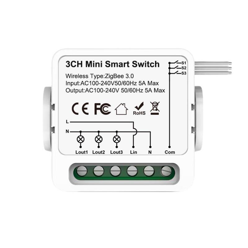 Graffiti Zigbee/WiFi Smart Multi-channel Switch: On-Off, Dry Contact, Curtain Control, Dimming, Metering Compatibility