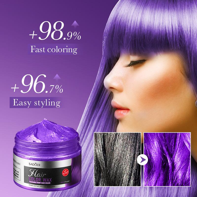 Argile Colorante pour Cheveux 120g SADOER Cire Coiffante Volume Naturel