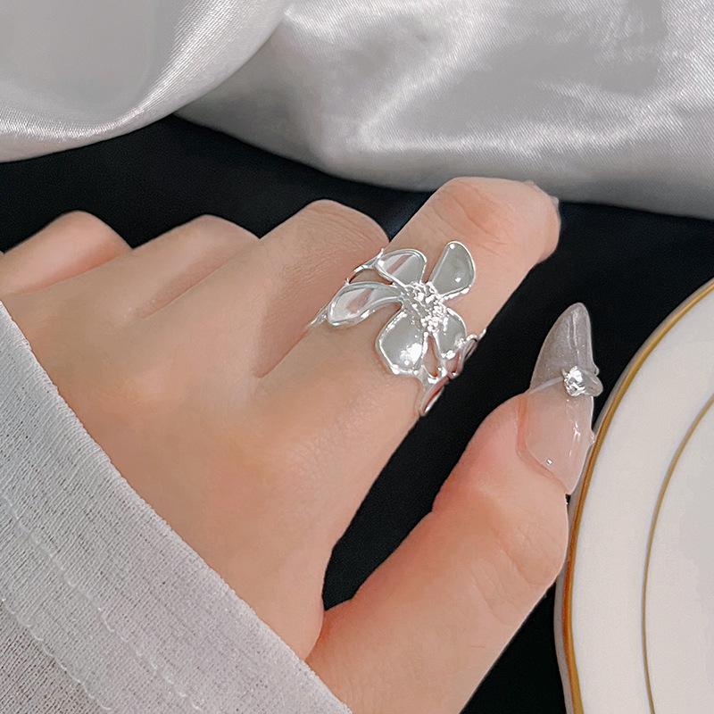 Retro S925 Sterlingsilber Bandring - Damen Anlaufbeständig, Luxuriös, Vielseitiger Offener Ring für den Zeigefinger