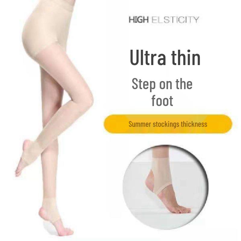 Collant Modellanti Estivi Ultra-Sottili a Compressione con Punta Velata Calze Base Snellenti