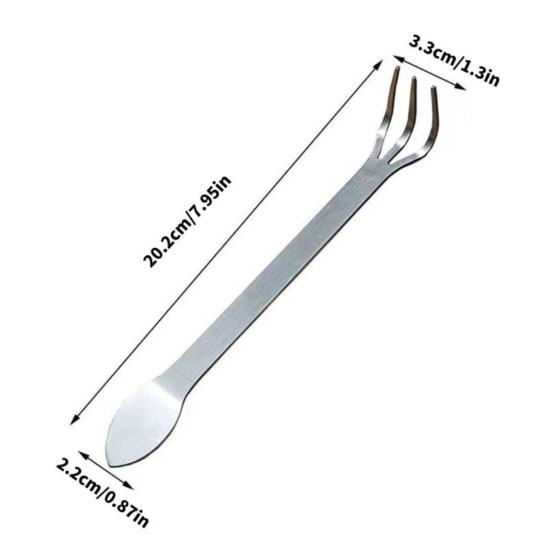 Handheld Rustproof Rakes 3-Prong Stainless Steel Root Rakes Loosen Soil Tool Ergonomic Handle for Gardening Plant