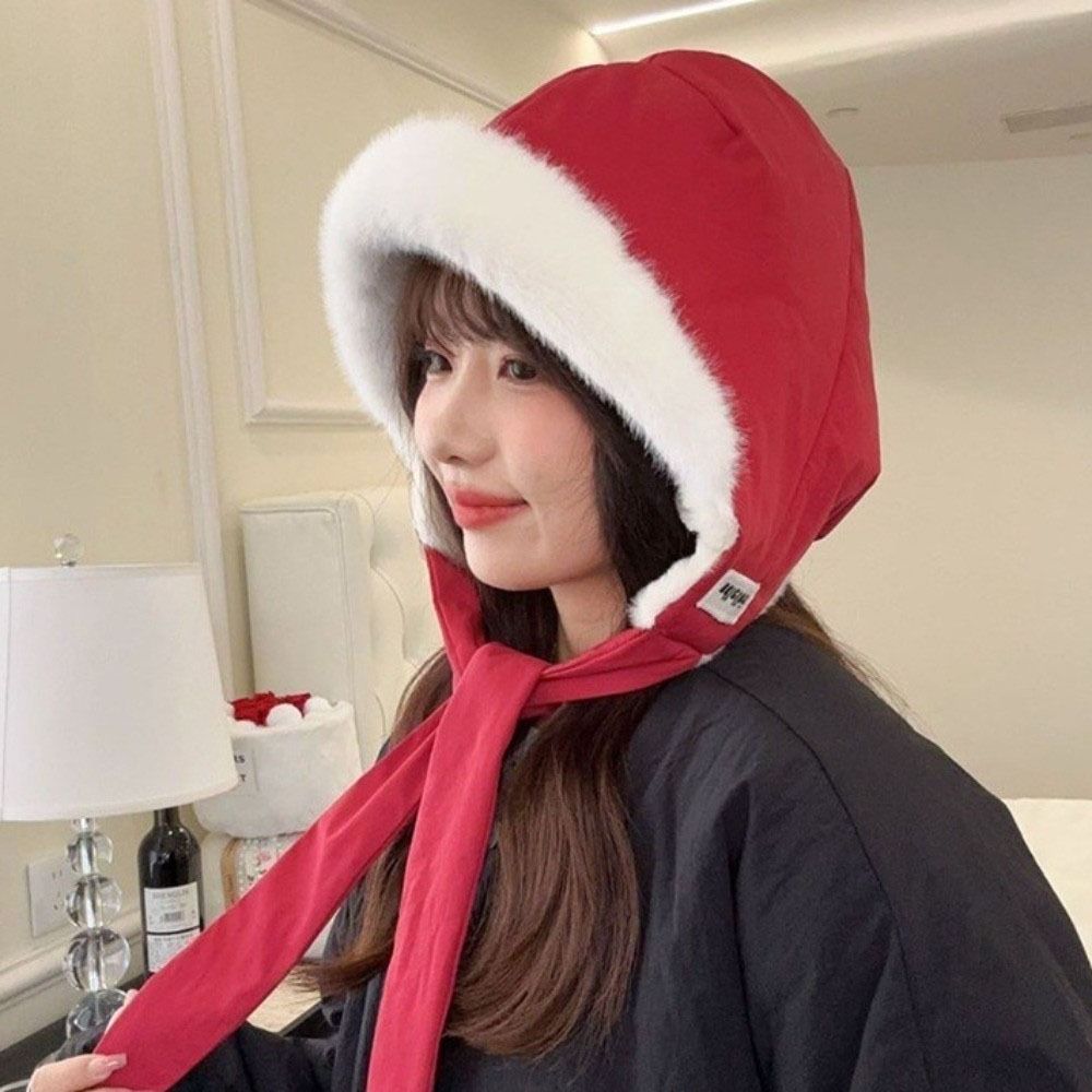 Thermal Pullover Beanie Hat Strap Lei Feng Cap Convertible Crossbody Bag Hat Winter