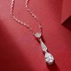 Trendy Real D Farbe 1CT Birnenschliff Moissanite Anhänger Halskette für Frauen S925 Silber Wassertropfen Diamant Halsketten