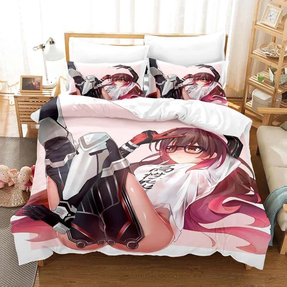 

Kawaii Girl Roboco-san Bedding Set Single Twin Full Queen King Size Bed Set Adult Kid Bedroom Duvet cover Sets For Home Textiles 70x133cm 2pcs