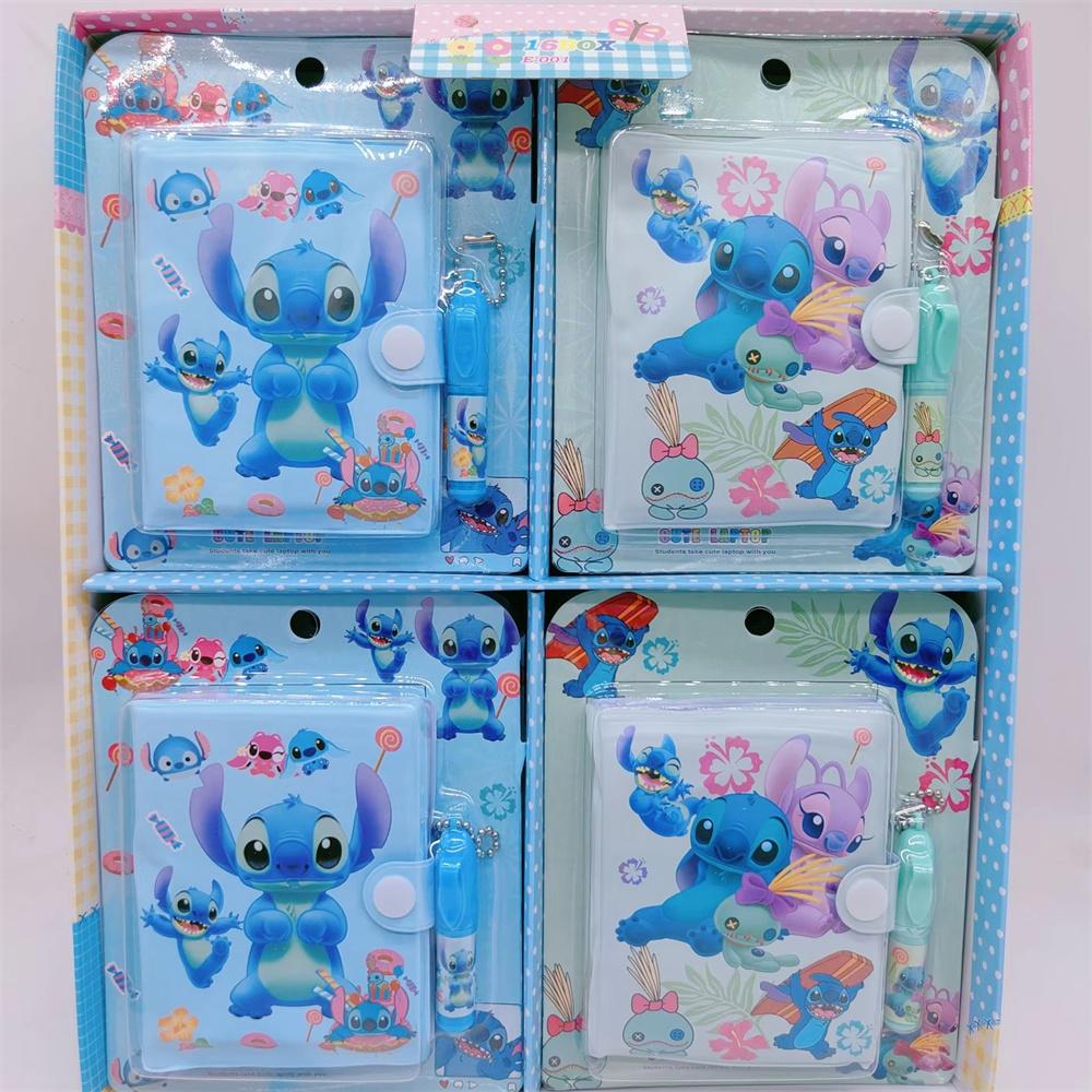 Random One Anime Cartoon Characters Figures Notebook Cartoon School Notepad Book Kids Boys Girls Stitch Dolls Diary Booklet Student School Stationery