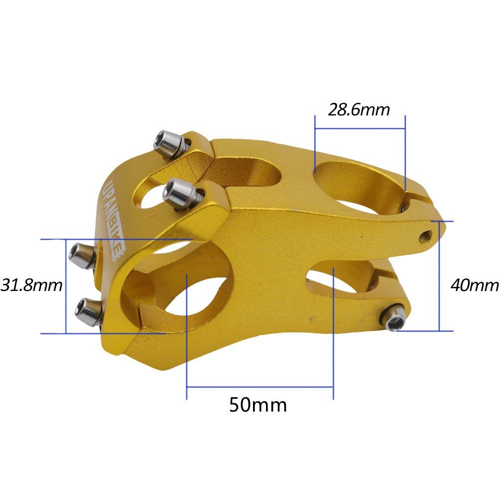 UPANBIKE 31.8mm Bike Stem Aluminum Alloy 50mm Bicycle Handlebar Stem