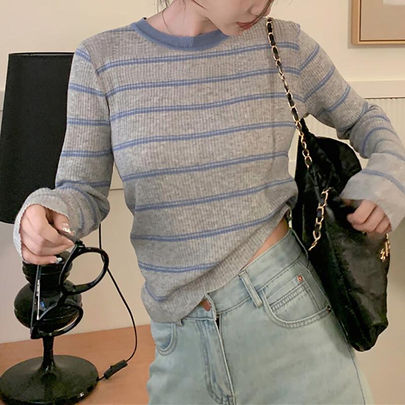 TonLion Women's Color Block Stripe Knit Sweater