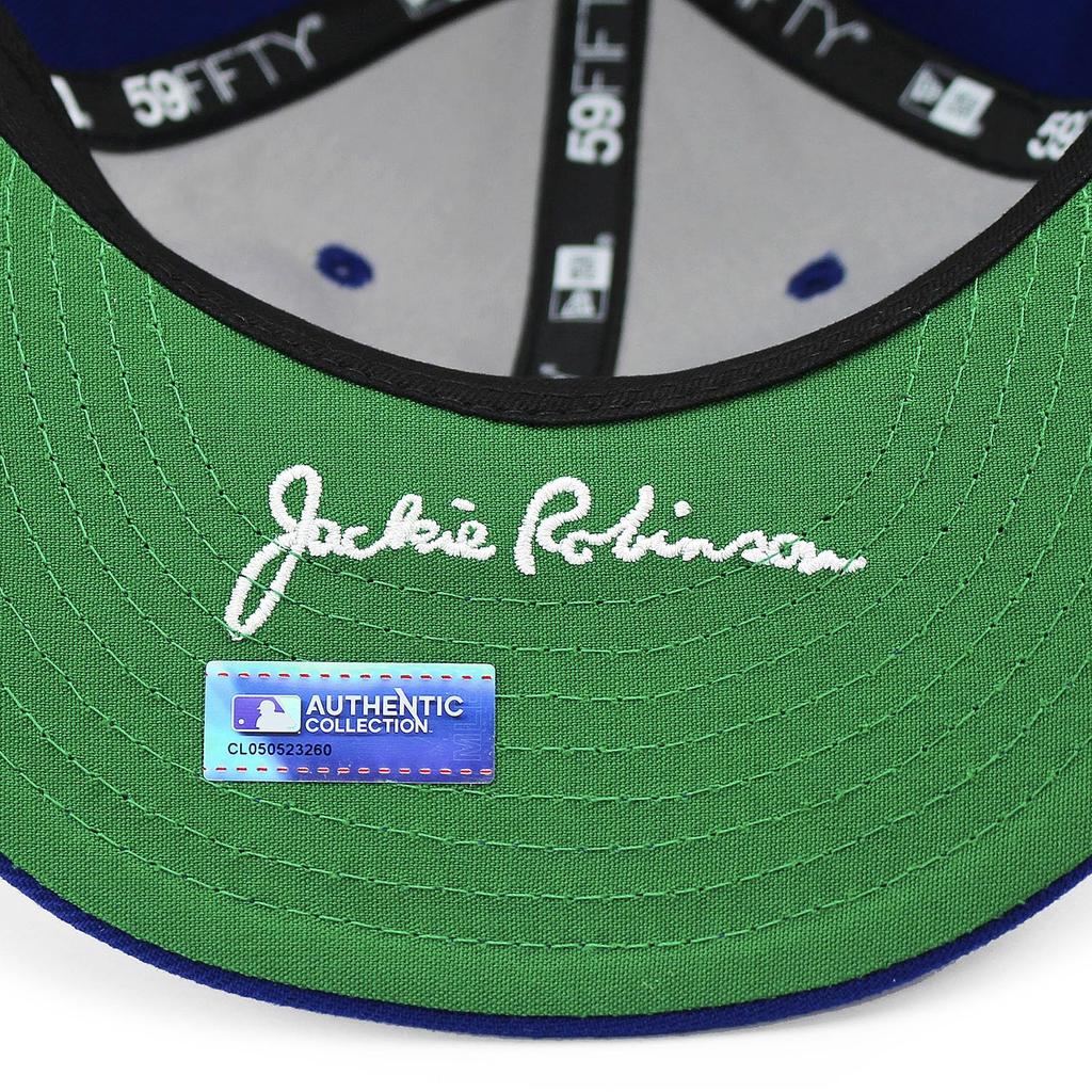 2025 Jackie Robinson Tag Modellkappe RC59FIFTY Brooklyn Dodgers MLB JACKIE ROBINSON TAG RETRO KRONE Kappe Retro Krone BROOKLYNS DODGERS Hut Sz [New Era]