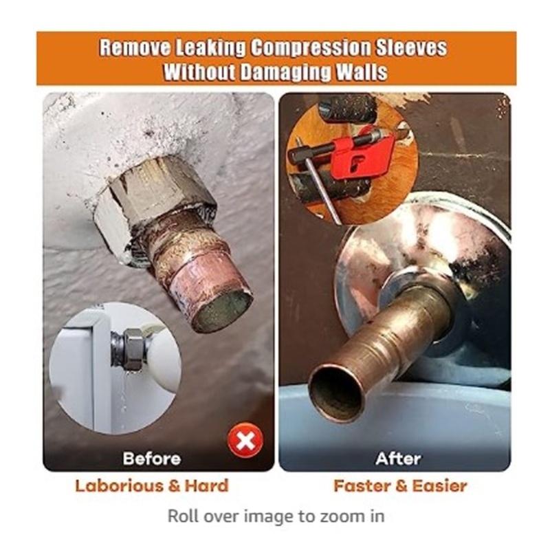 Kompressionshülsen Abzieher Werkzeug Aluminiumlegierung Entfernen Rohr Klemmringmutter Wasser Sanitär Werkzeuge