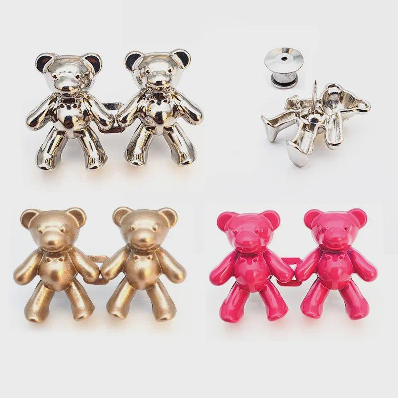 Bear Waist Slimming Adjustable Button Jeans Buckle - Detachable Tightening Pair