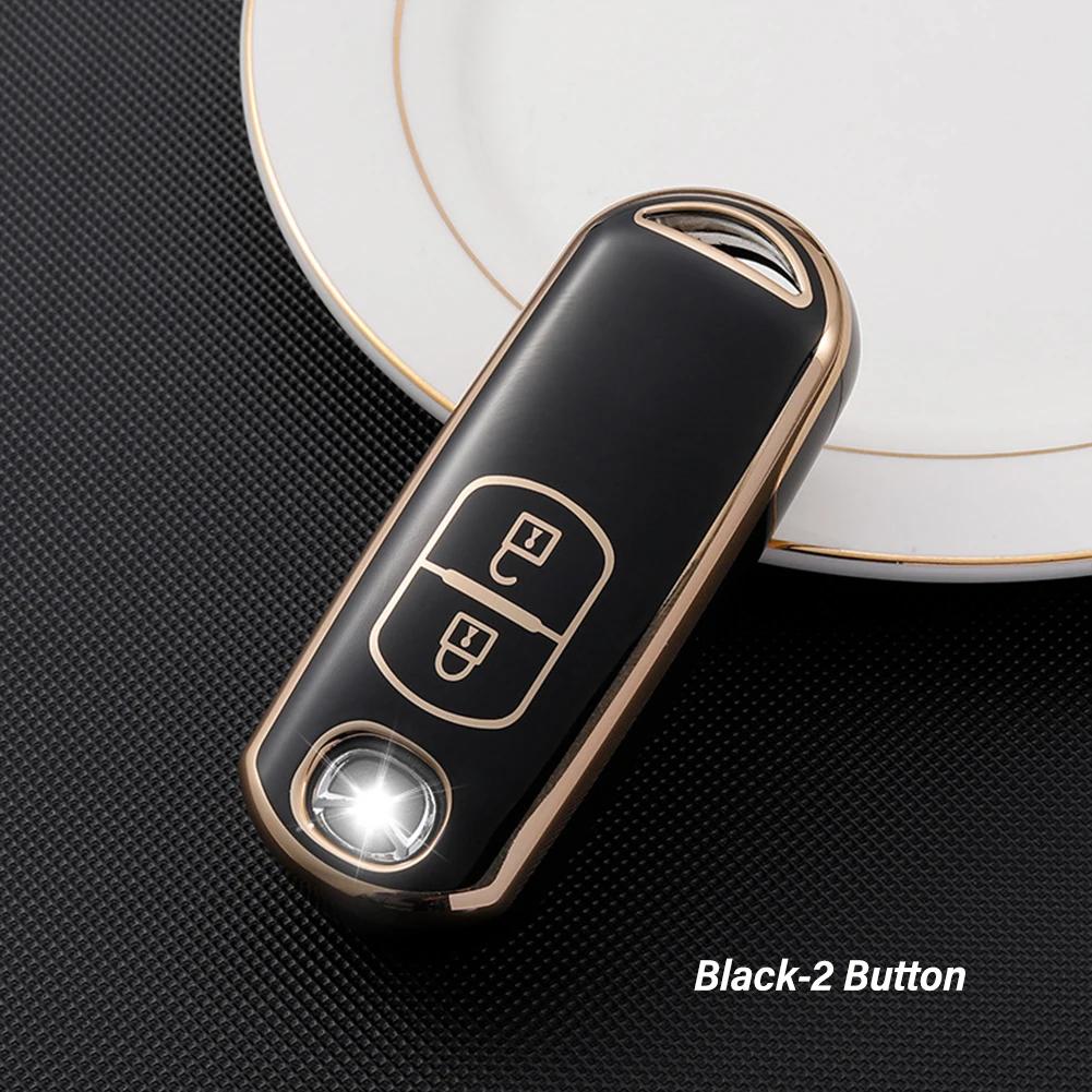 TPU 2 Buttons Car Remote Key Case Cover Shell for Mazda CX-3 CX3 CX-5 CX5 CX7 CX-9 CX8 2 3 5 6 BL BM GJ Atenza Axela Demio