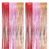 Color-Block Tinsel Curtain 1x2m - Festive Background for Christmas, Halloween, and Birthdays