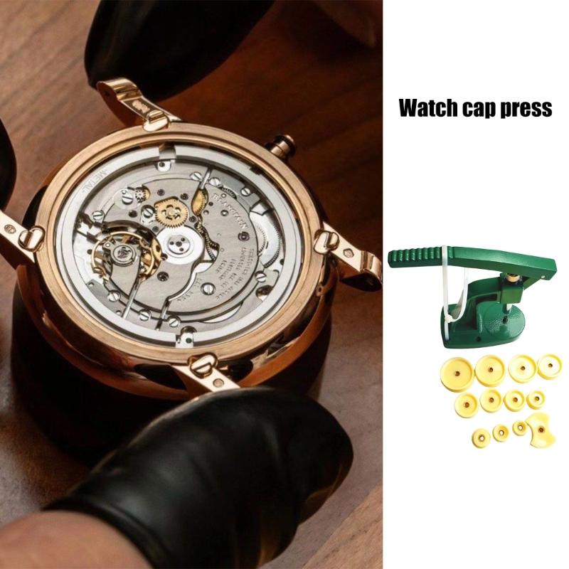 Easy to Use Watch Case Press Tool Set with 12 Precise Dies for Quick Reliable Watch Repair on All Models Alloy Steel