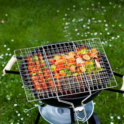 Grill Basket Clip Stainless Steel Fish Grilling Rack for Chicken Outdoor Seafood