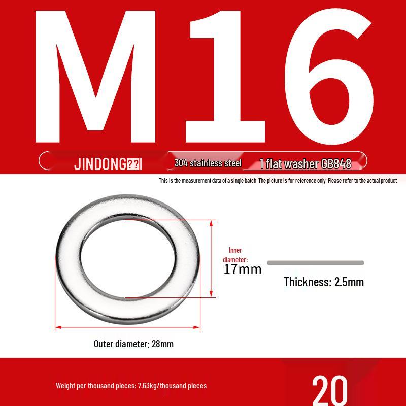 Stainless Steel 304/201/316 Oversized Thick Flat Washer Gasket Screw Washer GB97/GB96
