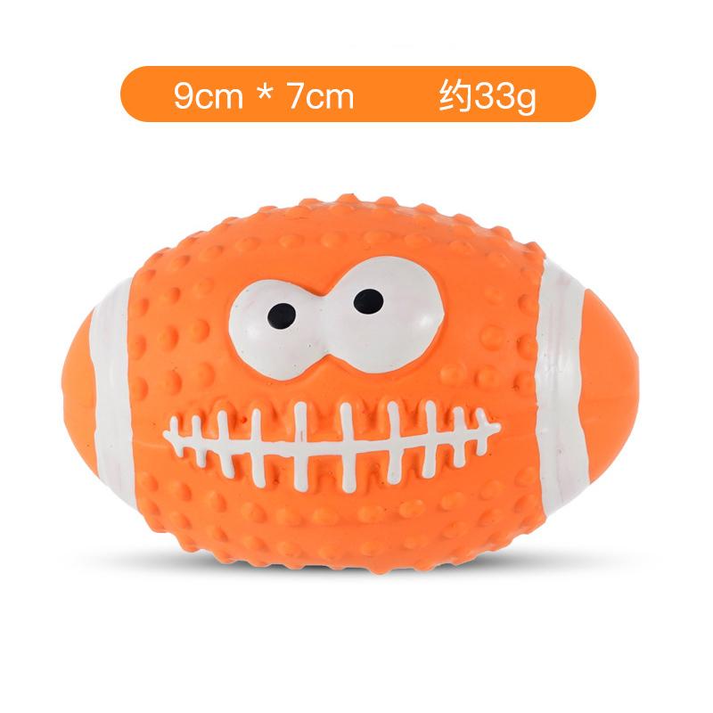 Squeaky Dog Ball Latex Rubber Dog Squeak Chew Toys Soft Bouncy Fetch Sports Balls for Medium Small Pets Interactive Play