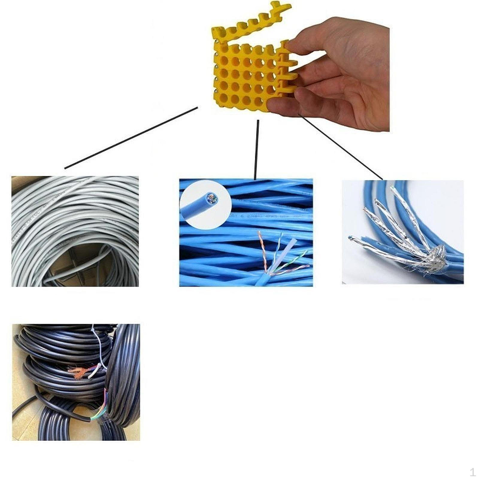 

Інструмент для впорядкування жовтого кабелю. Органайзер. Вогнезахисний дріт для керування даними 5x7 Holes