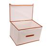 Fabric Storage Bin With Lid Foldable Oxford Fabric Water Proof Coating Spacious Stackable Fabric Storage Bin Beige