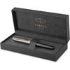 PARKER Parker Fountain Pen Sonnet Premium Metal & Gray PGT Fine 18K Gold Nib In Gift Box, Regular...