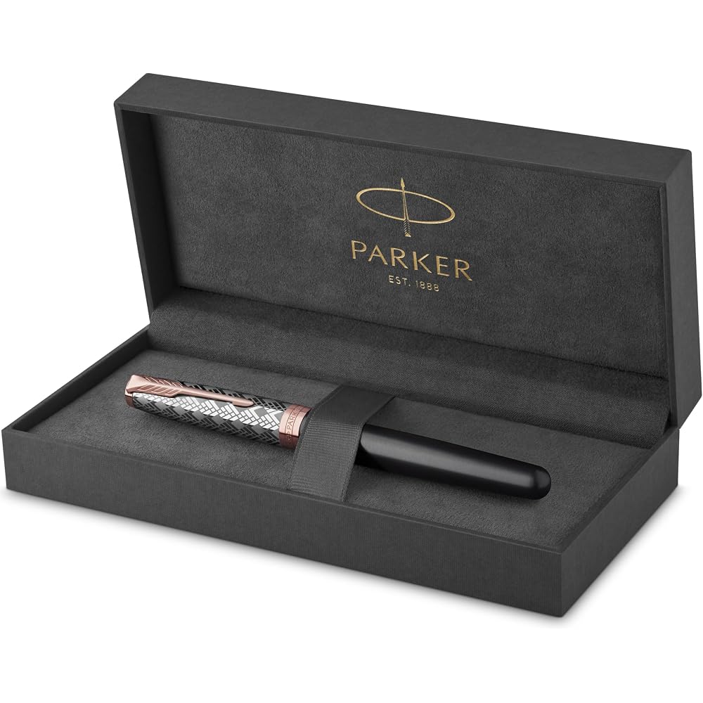 PARKER Parker Fountain Pen Sonnet Premium Metal & Gray PGT Fine 18K Gold Nib In Gift Box, Regular...