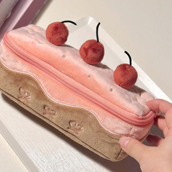 Cherry Cake Pencil Case Large Capacity Pencil Pouch Cute Stationery Bag