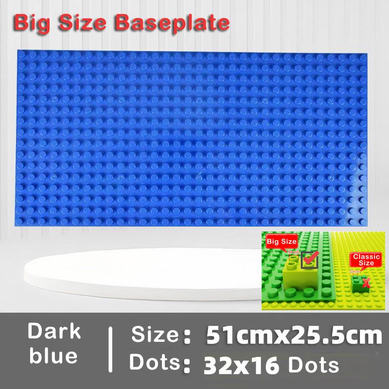 11 Colors 51*25.5cm Large Particle Size Building Blocks Baseplate Bricks Base Plate DIY Educational Toys for Children Brick Wall