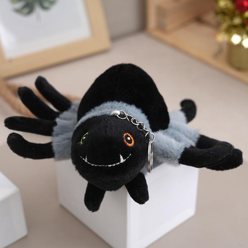 Adorable Cute Plush Spider Keychain Charm Soft Toy Doll Cartoon Accessory 12cm