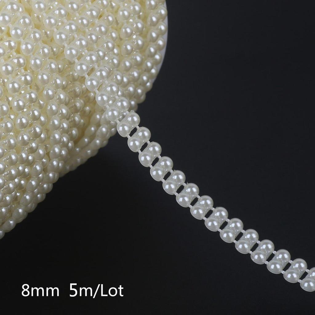 Round Sun Rose Double Pearl Chain for Wedding & DIY Hair Accessories