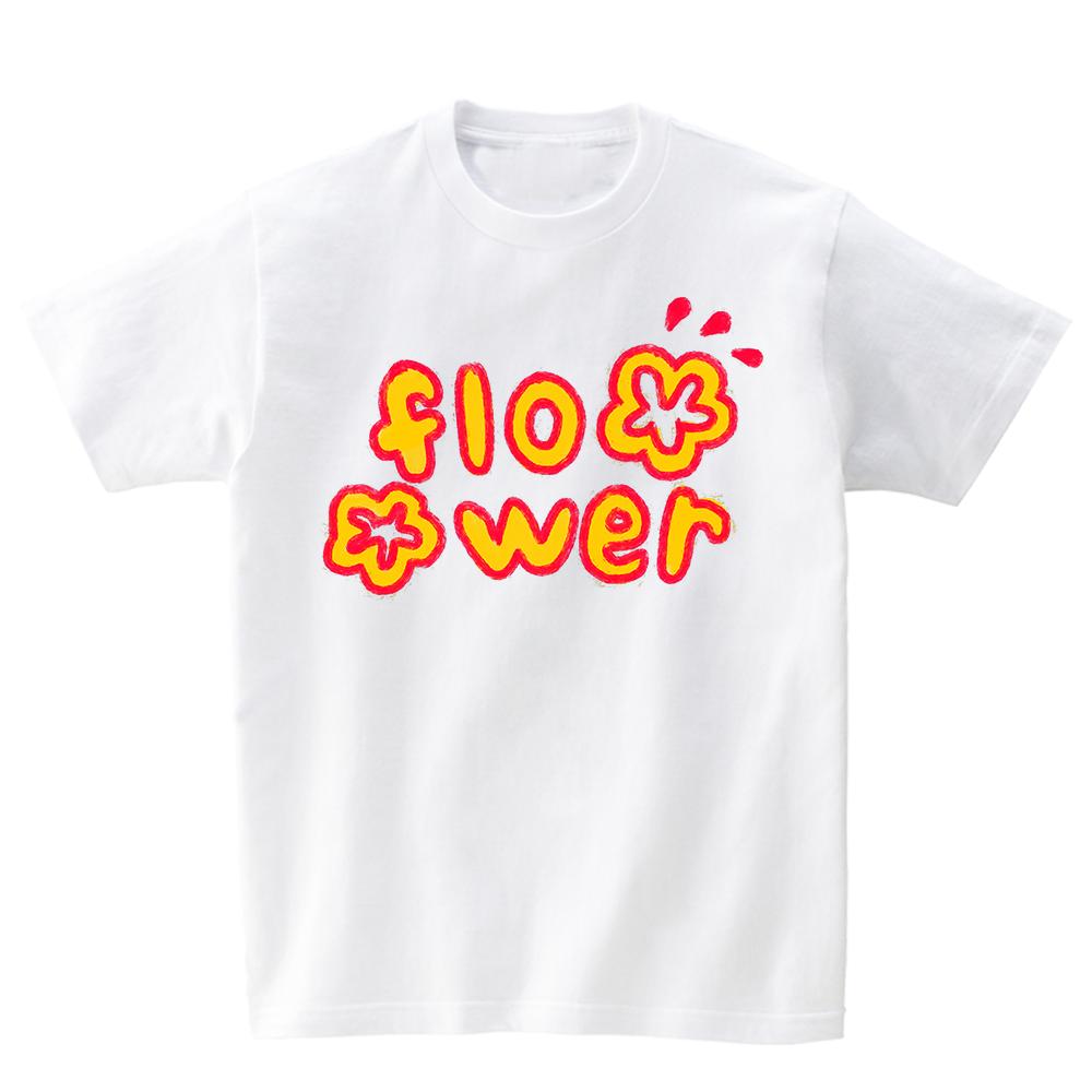 Awesome Us Yellow Flower Lettering T-Shirts_4Color White/Xl