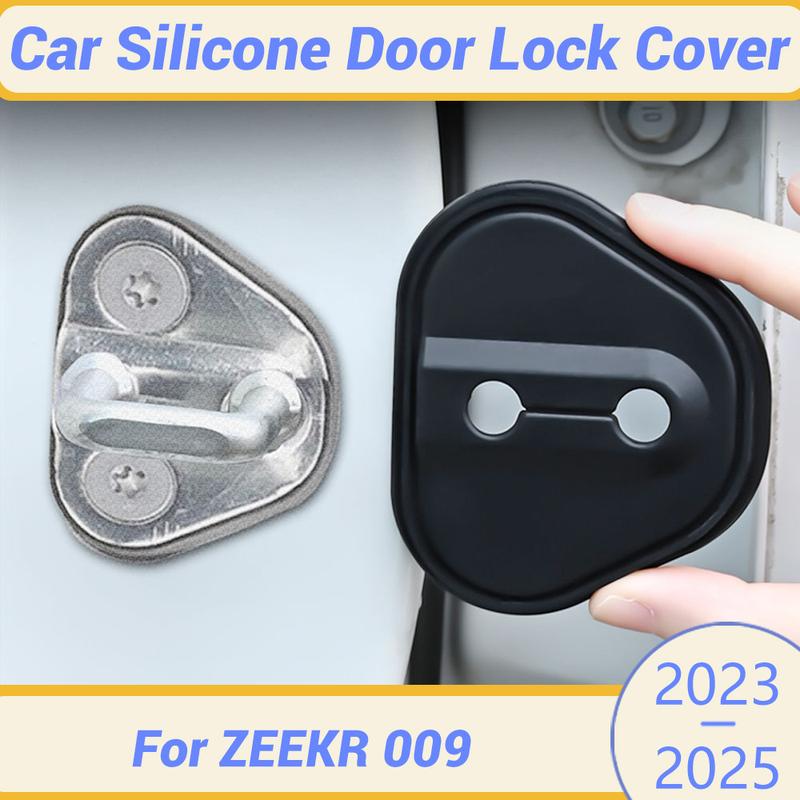 For ZEEKR 009  2024 2025 Silicone Car Door Lock Buckle Protection Cover Elastic Anti-Collision Shock Absorbing Pad