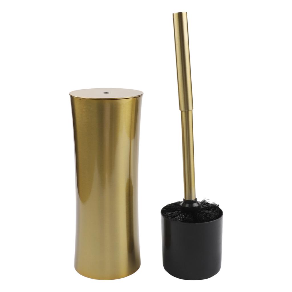 Modern Bathroom Tool Gold Toilet Brush Home Cleaning Tool 37.5*10cm Efficient Toilet Cleaning Solution Stainless Steel