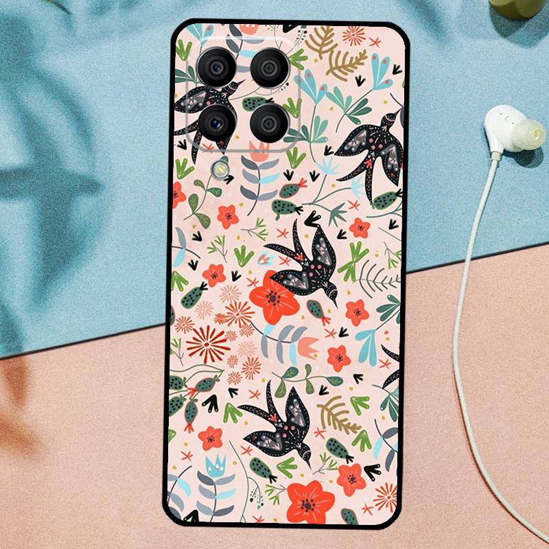 Garden Birds For Samsung Galaxy M14 M34 M54 M20 M06 M16 M12 M13 M15 M35 M55 M33 M53 M21 M31 M32 M52 Case